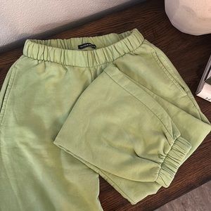 Brandy Melville Sweatpants Light Green Pre owned
